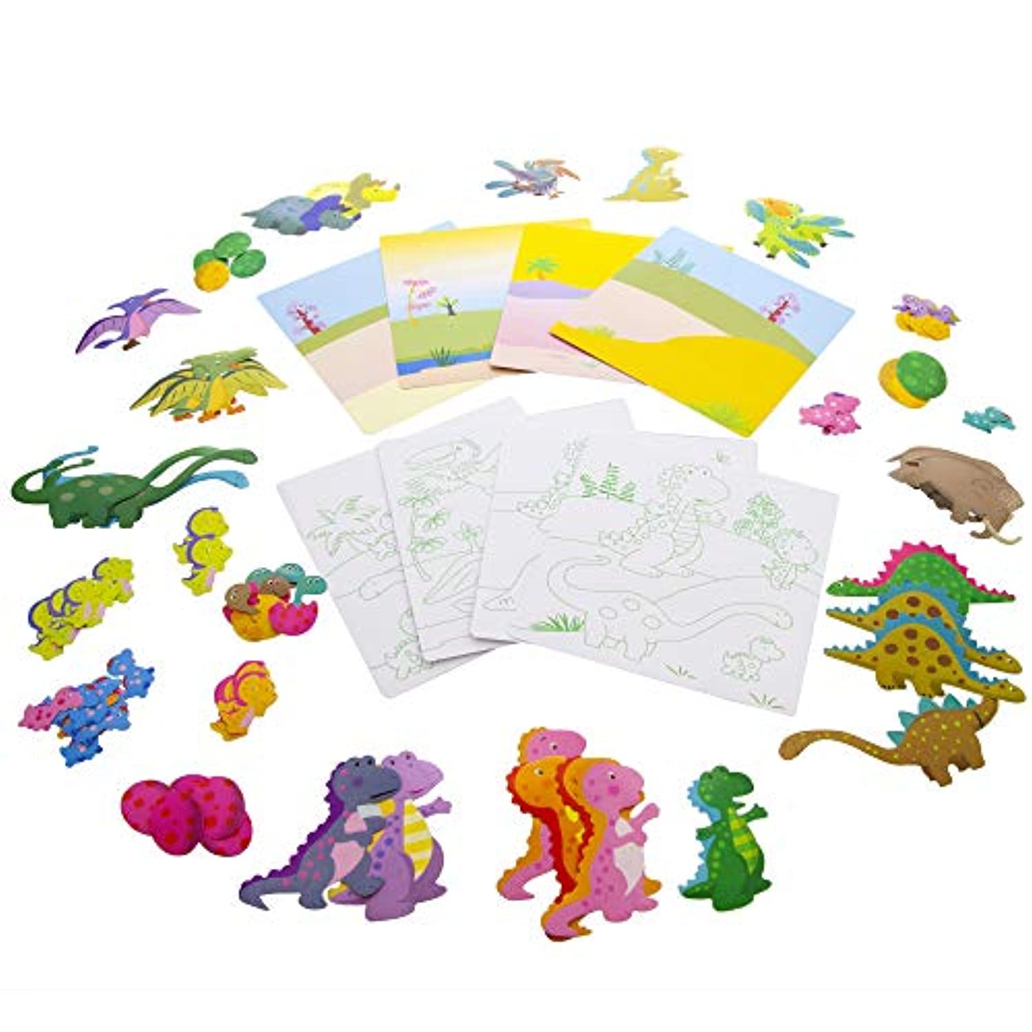 Car Series Assorted Sticker, Animal Series Assorted Sticker, Dinosaur Jurassic Dragon Series, Princess Series Assorted Sticker | 80-Count/Bag.