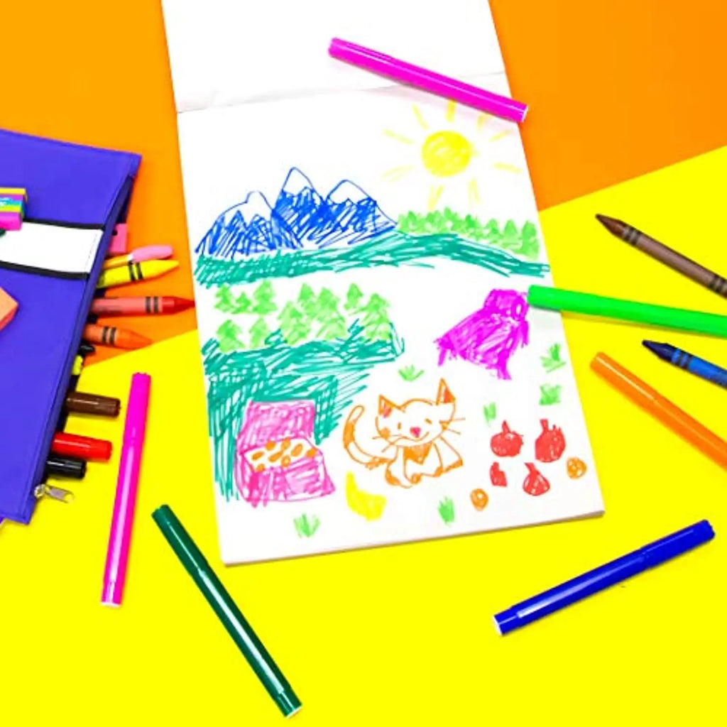 Premium Jumbo Crayons, Coloring Set, 8 Color Washable, School Art Creative Gift for Kids Age 3+