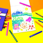 Premium Jumbo Crayons, Coloring Set, 8 Color Washable, School Art Creative Gift for Kids Age 3+