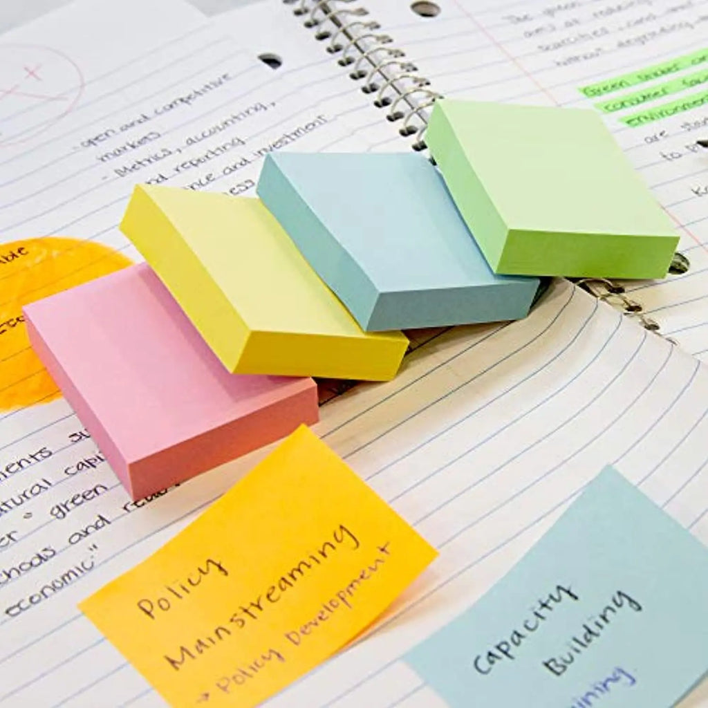 Stick On Notes 100 Ct. 1.5" X 2" (4/Pack).