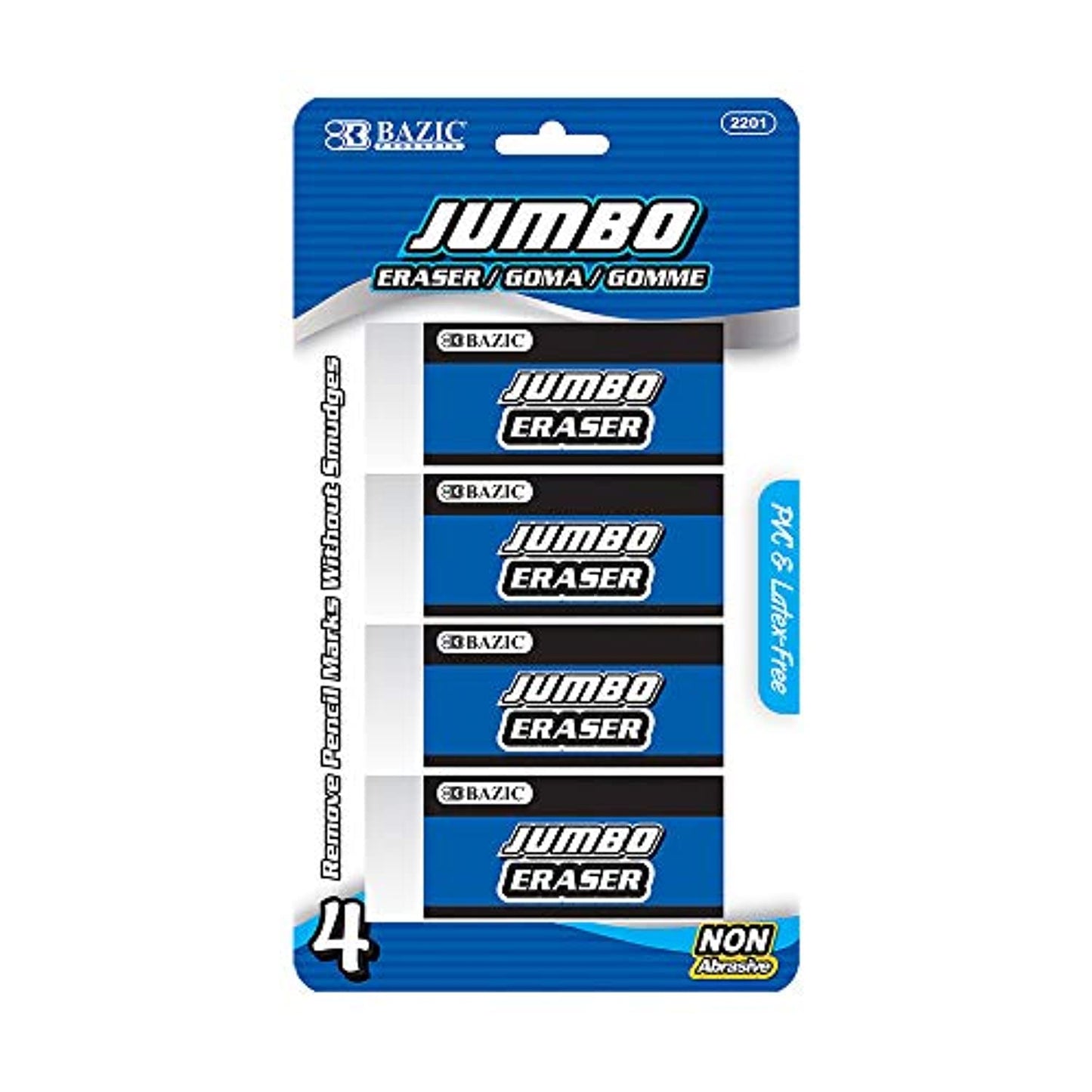 Jumbo Vinyl Eraser, Latex Free, Non Abrasive