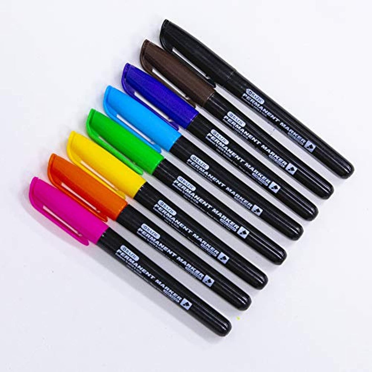 Black Fine Tip Permanent Markers w/ Pocket Clip (5/Pack).