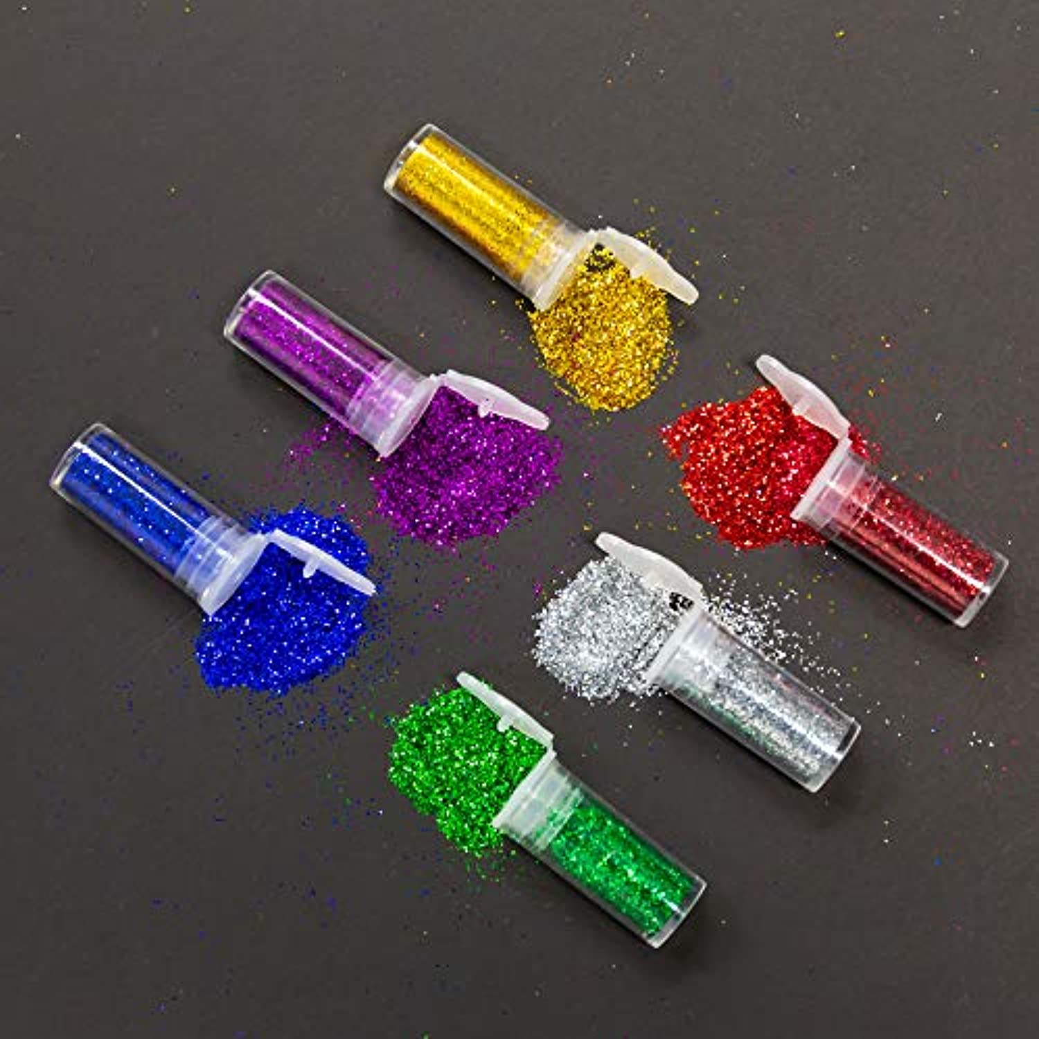 6-Primary Color Glitter Shaker | 0.10 oz (3gr)