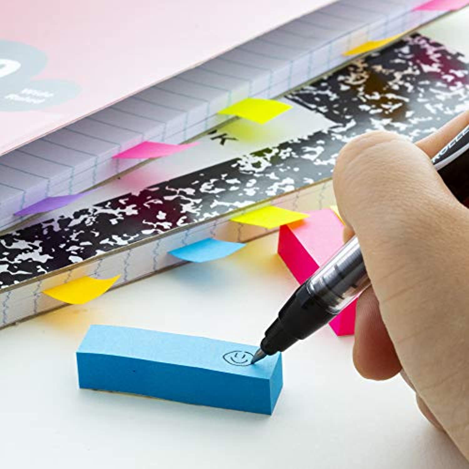 Page Marker, Bright Color (10/Pack) | 100 Ct. 0.5" X 1.75" | 1,000 Sheets.