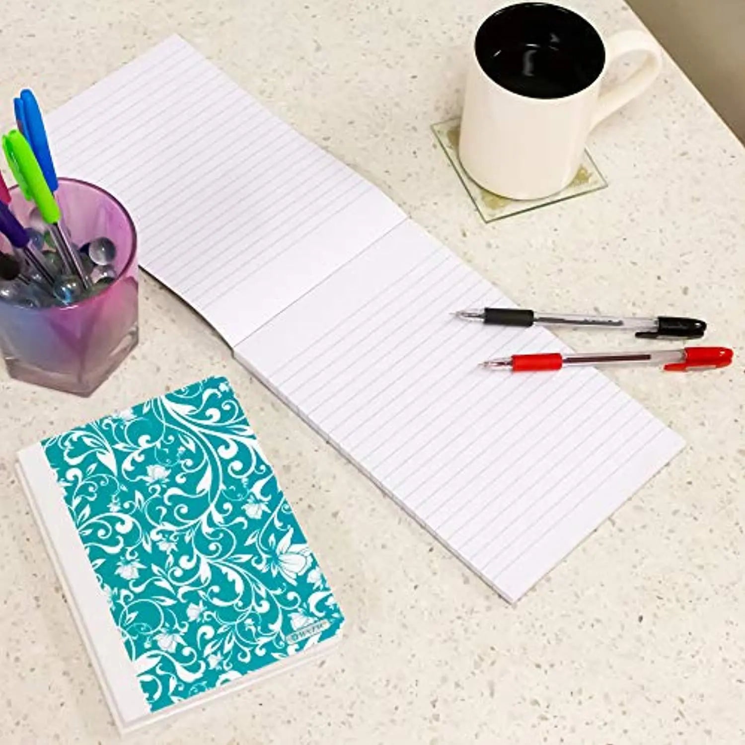 BAZIC 100 Sheets 6" X 9" Ruled Writing Tablet, Lined Ruled Memo Writing Papers Pad Notebook, Note Paper for Taking Notes, Easy Tear for Office School Home, 1-Pack.