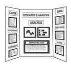 BAZIC 36 X 48 Black Trifold Corrugated Presentation Poster Board, Display Cardboard Panel, School Art Projects Science Fair Class, 2-Pack.