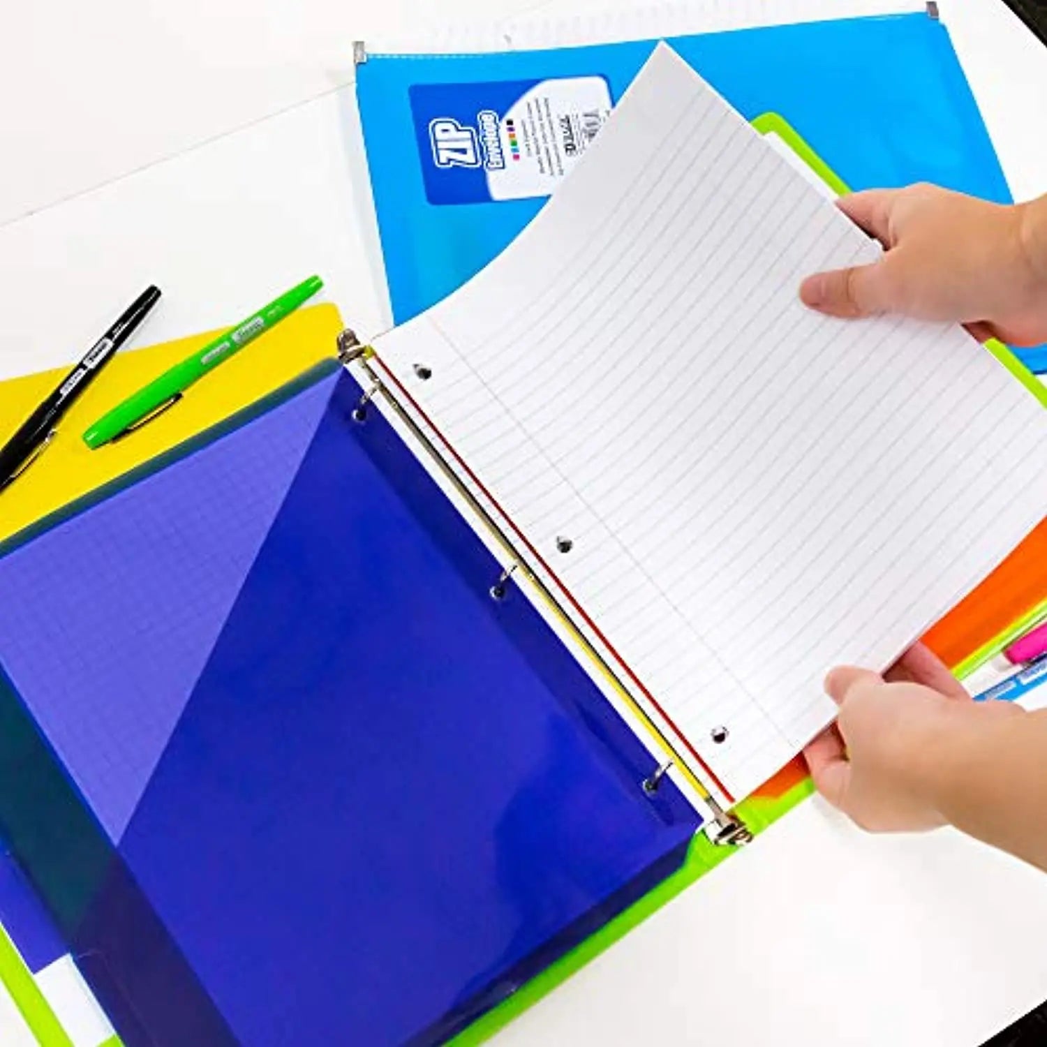 FILLER Paper College-Ruled & Loose Leaf for 3-Ring Binder | 10.5 in x 8 in G8Central