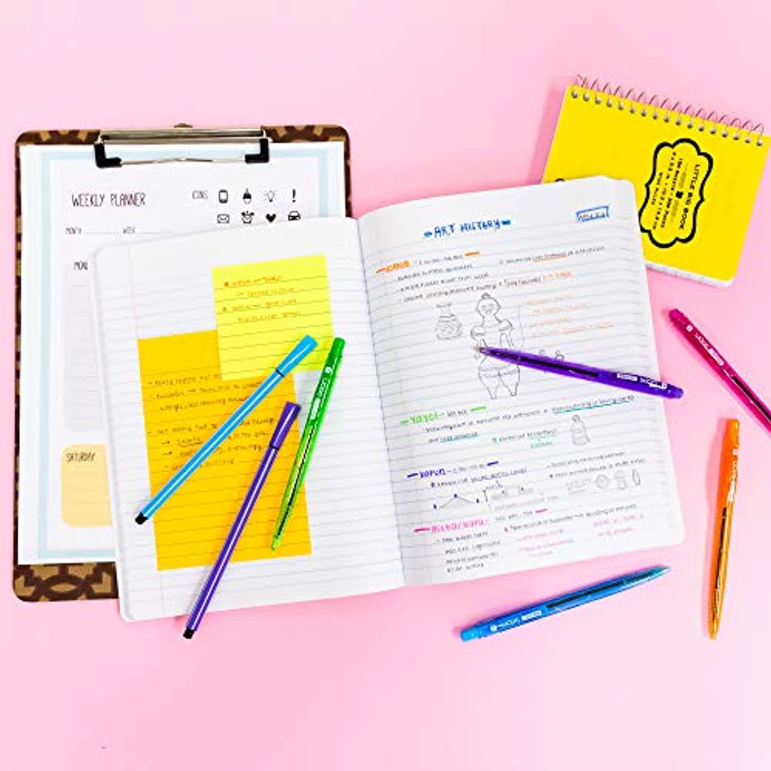 BAZIC College Ruled 70 Sheets Poly Cover Composition Book, Elegant Comp Books Writing Journal Notebook with Lined Paper, Home School Office Supplies for Student Class Schedule, 48-Pack.