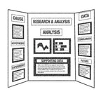 BAZIC 28 X 40 White Trifold Corrugated Presentation Poster Board, Display Cardboard Panel, School Art Projects Science Fair, 2-Pack.