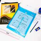 BAZIC 1 Top & 1 Side Loading Letter Size String Closure Envelope, Assorted Color Clear Poly Plastic Files, Office A4 Legal Folder String-Tie, 6-Pack (Total 12 Files).