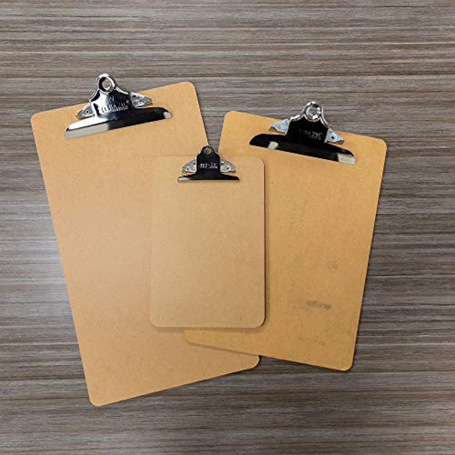 Memo Size Wood Hardboard Clipboard w/Sturdy Spring Clip, 9" x 6" Mini Small Paperboard Strong &amp; Large Capacity, Business Office School Teacher Student College
