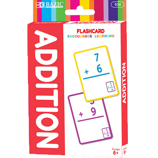 Addition Flash Cards For Kids 6+ (36/Pack)