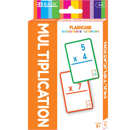 Multiplication Flash Cards For Kids (36/Pack)