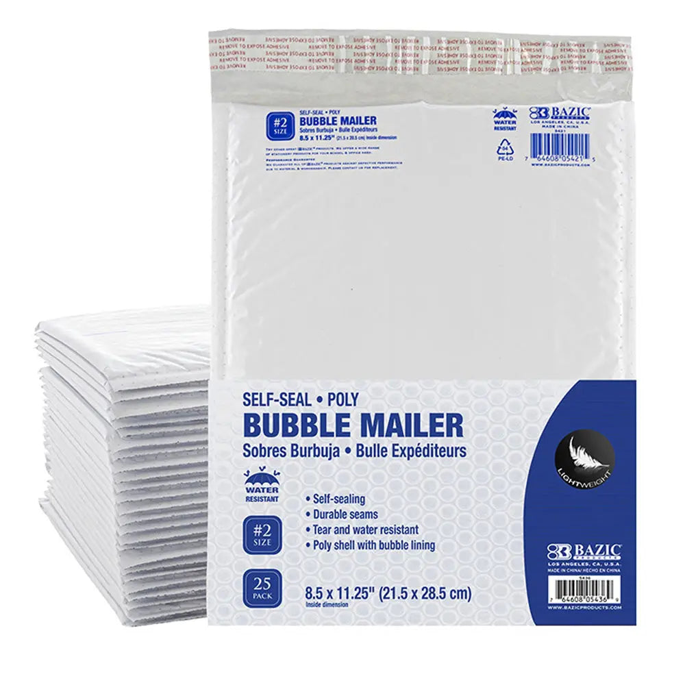 Poly Bubble Mailer Padded Envelope Shipping Bag | 25-Count G8Central