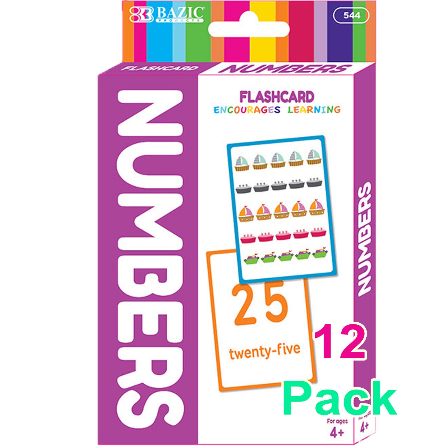 Number Flash Cards For Kids 4+ (36/Pack)