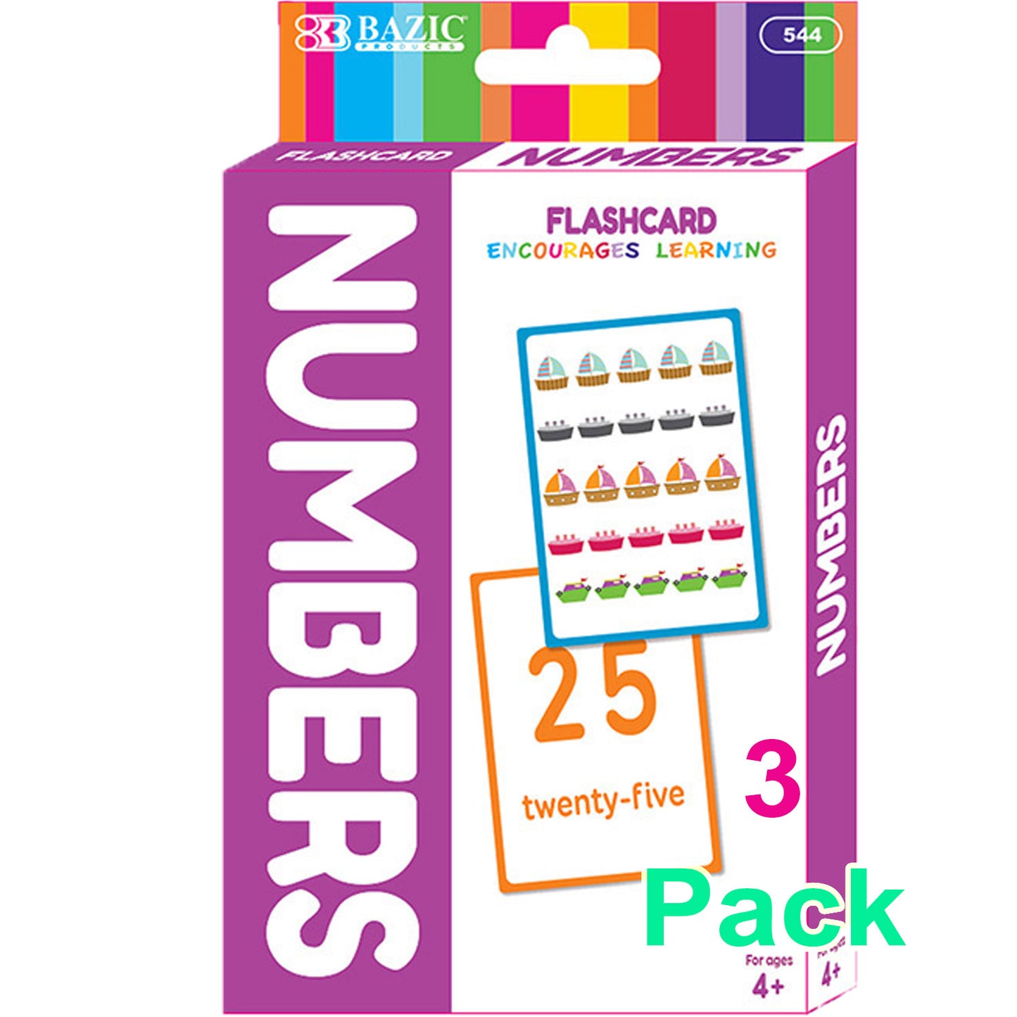 Number Flash Cards For Kids 4+ (36/Pack)