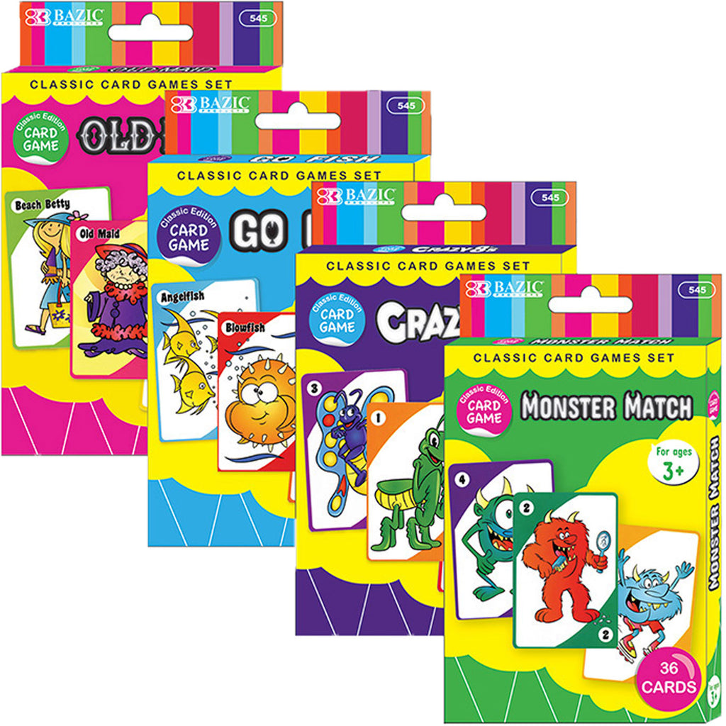 Assorted Card Games, Board Game Set (36/Pack)