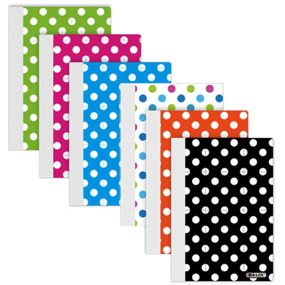 Personal Composition Book 80 Ct. 5" x 7" College Ruled | Polka Dot Poly Cover G8Central