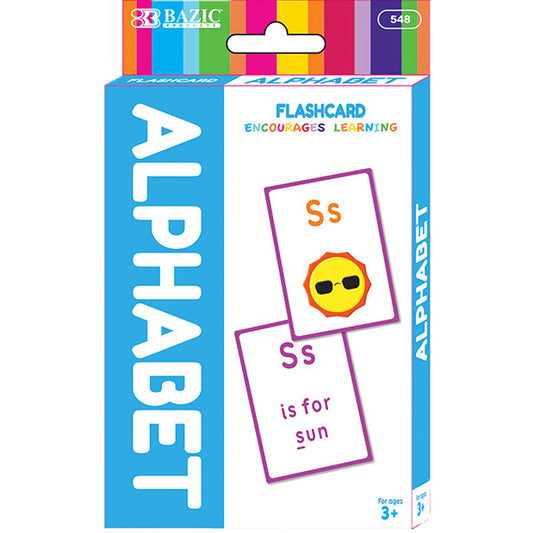 Alphabet Preschool Flash Cards For Kids 3+ (36/Pack)