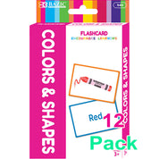 Colors &amp; Shapes Flash Cards, Double-Sided with Picture Name with Illustrations for Kids 3+