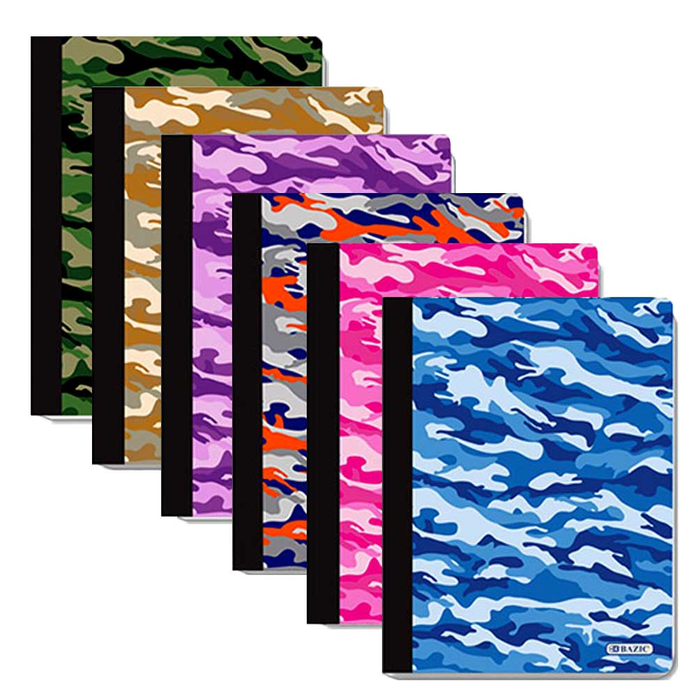 Composition Book College Ruled 100-Ct | Assorted Camouflage Covers