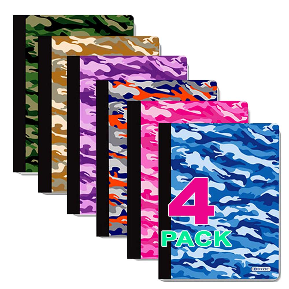 Composition Book College Ruled 100-Ct | Assorted Camouflage Covers