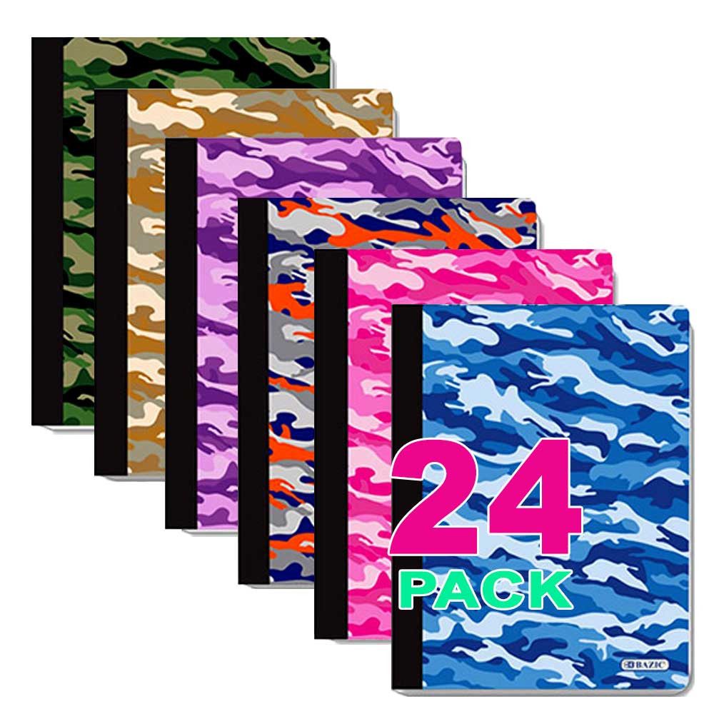 Composition Book College Ruled 100-Ct | Assorted Camouflage Covers