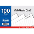INDEX CARD 100-Cards RULED 4 in x 6 in | White G8Central