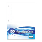 FILLER Paper College-Ruled & Loose Leaf for 3-Ring Binder | 10.5 in x 8 in G8Central