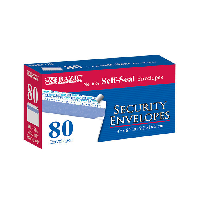 #10 Self-Seal Security Envelope (80/Pack).