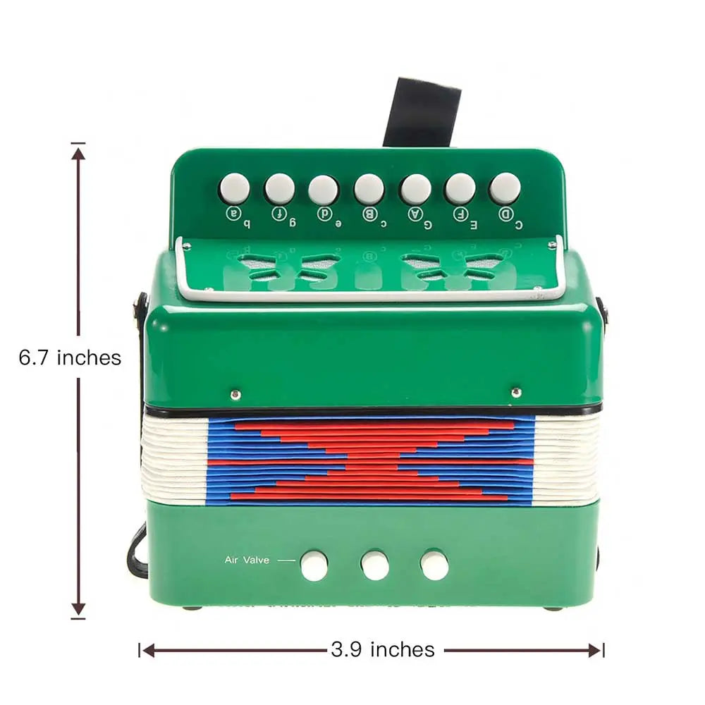Children's Musical Instrument Accordion | Green G8Central