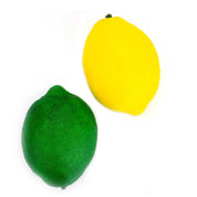 Yellow And Green Lifelike Fake Lemons