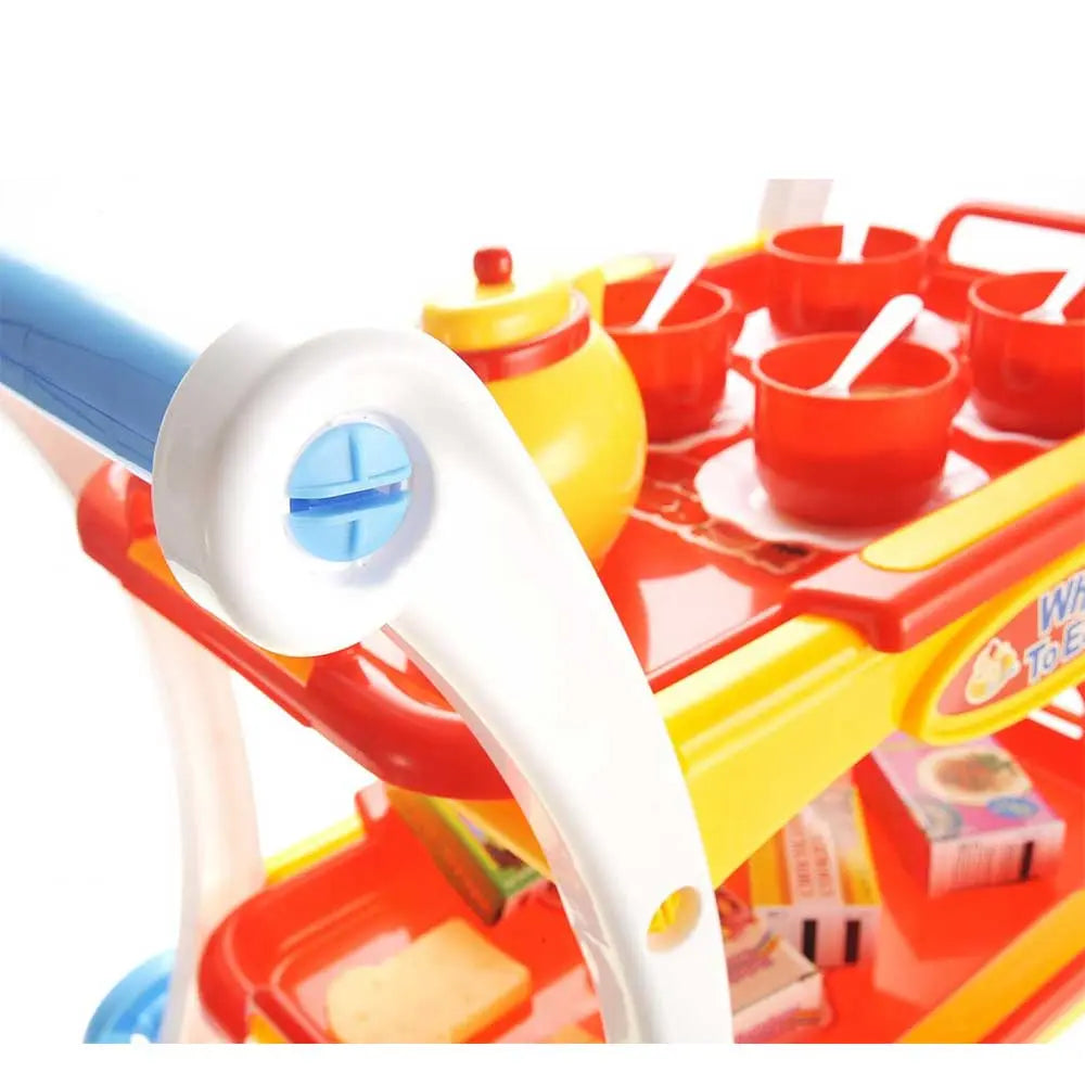 Tea Time Trolley Cart Pretend Play Set G8Central
