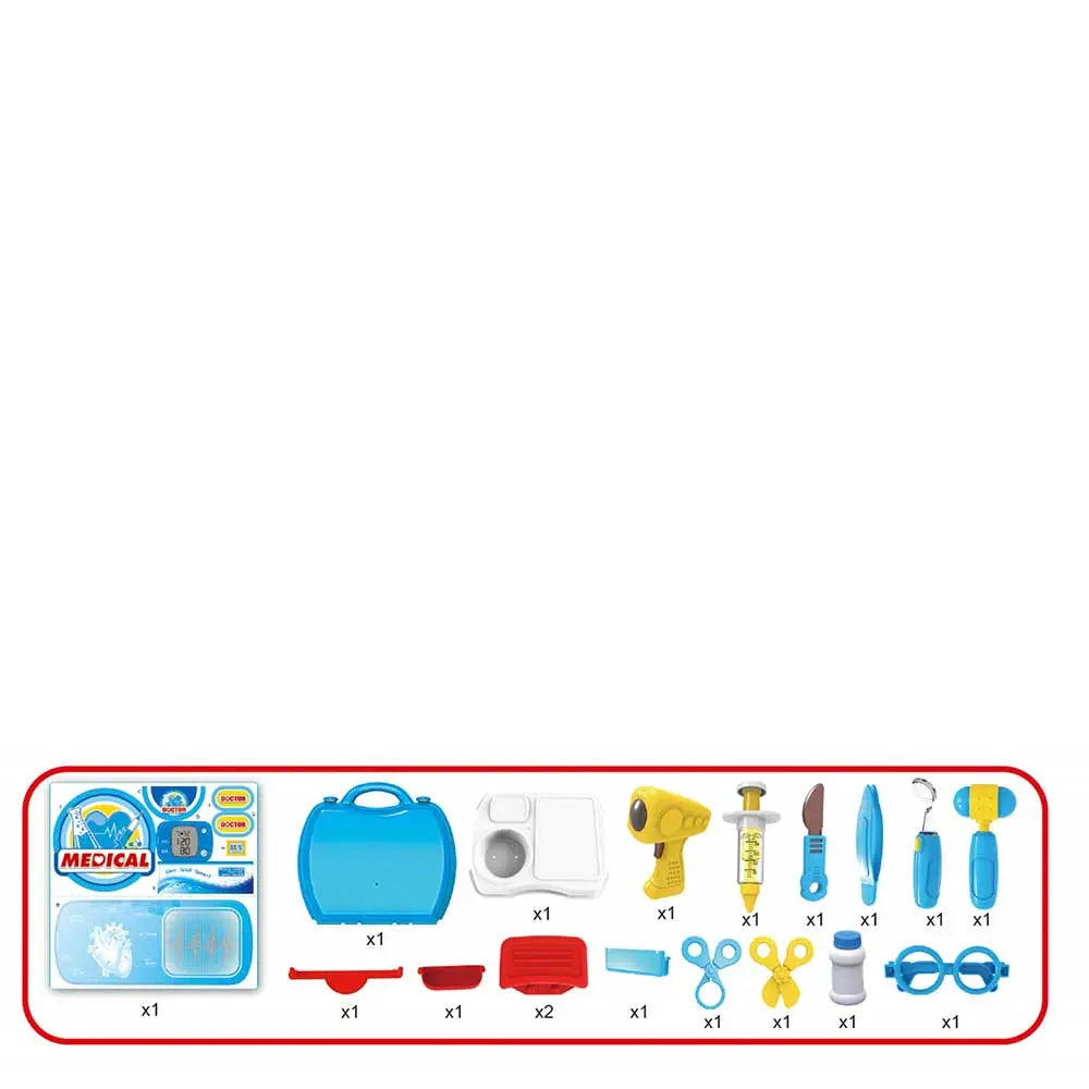 Portable Doctor Case Play Set 18pcs G8Central