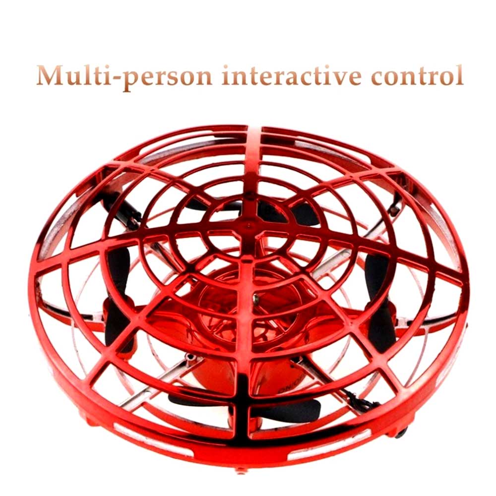 Mini UFO Hand Controlled Quadcopter | Red