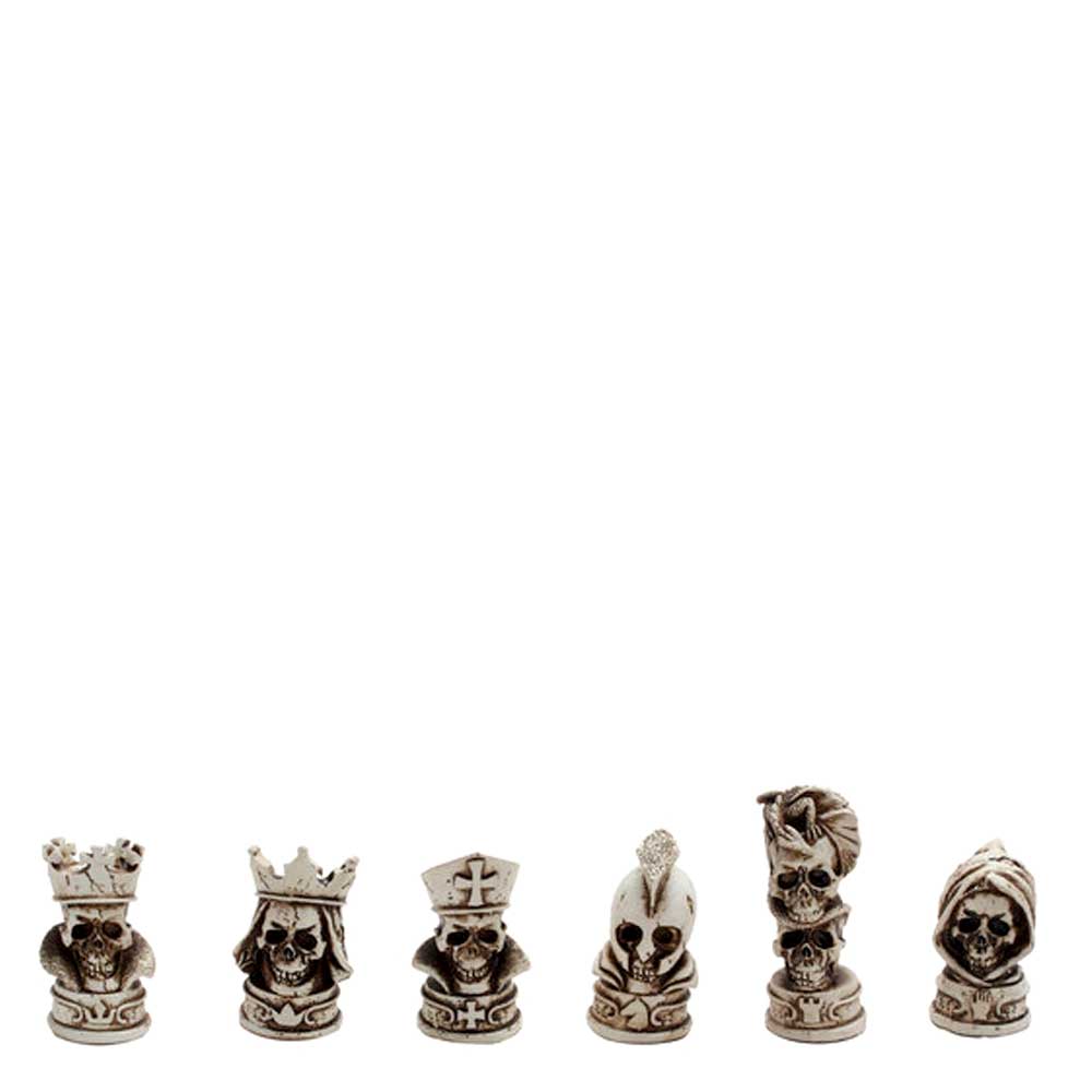 Metal Chess Set with 3D-Theme Decorative 3 in 1 Game Combo | SKULL