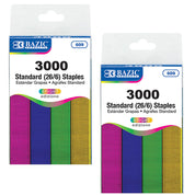 Standard (26/6) Metallic Color Staples | 3000 Ct.. G8Central