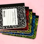 BAZIC 80 Sheets 4.5" x 3.25" Mini Marble Composition Book, Assorted Color Comp Books Memo Notebook with Lined Paper, Home School Office Supplies (2/Pack, 24-Pack) (Total 48 Books).
