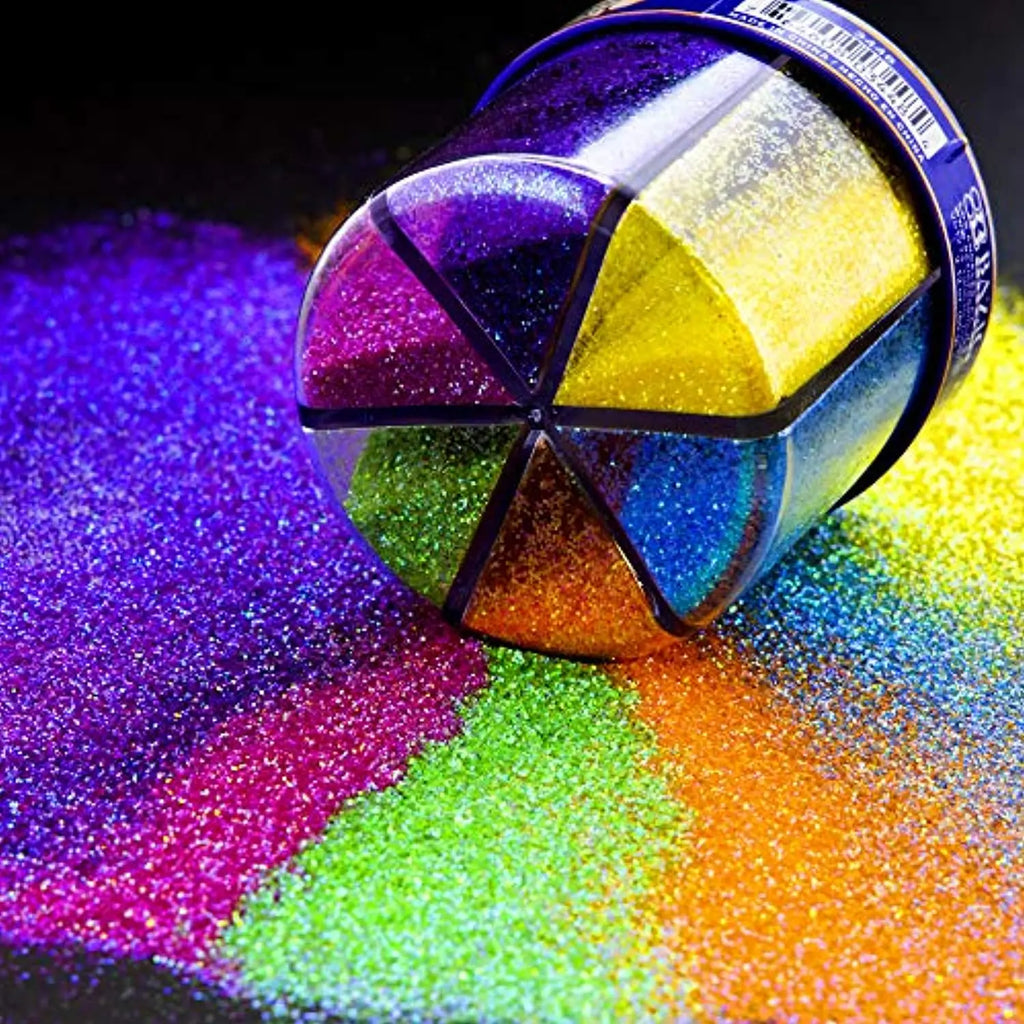 6 Neon Color Glitter Shaker, w/Display Box | 2.12Oz/60g
