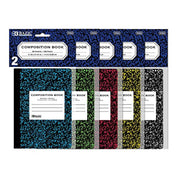 BAZIC 80 Sheets 4.5" x 3.25" Mini Marble Composition Book, Assorted Color Comp Books Memo Notebook with Lined Paper, Home School Office Supplies (2/Pack, 24-Pack) (Total 48 Books).