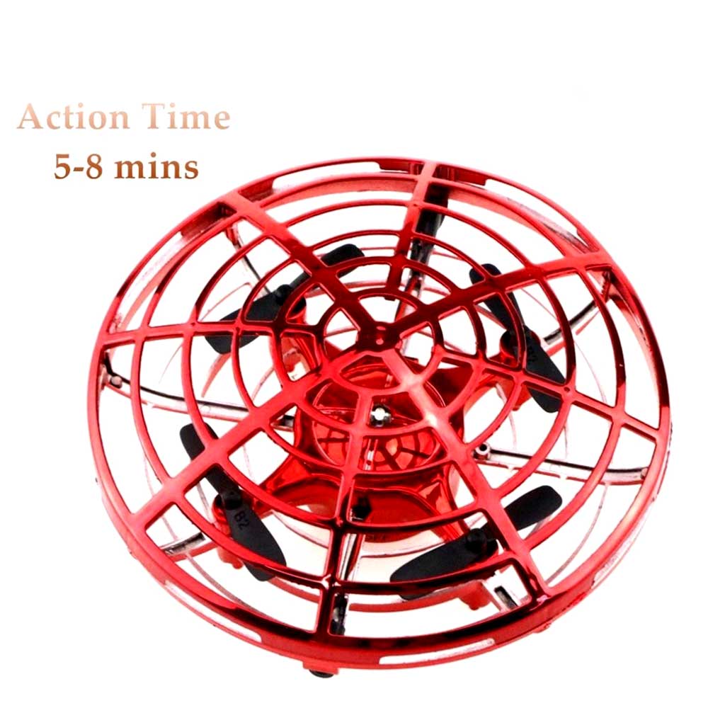 Mini UFO Hand Controlled Quadcopter | Red