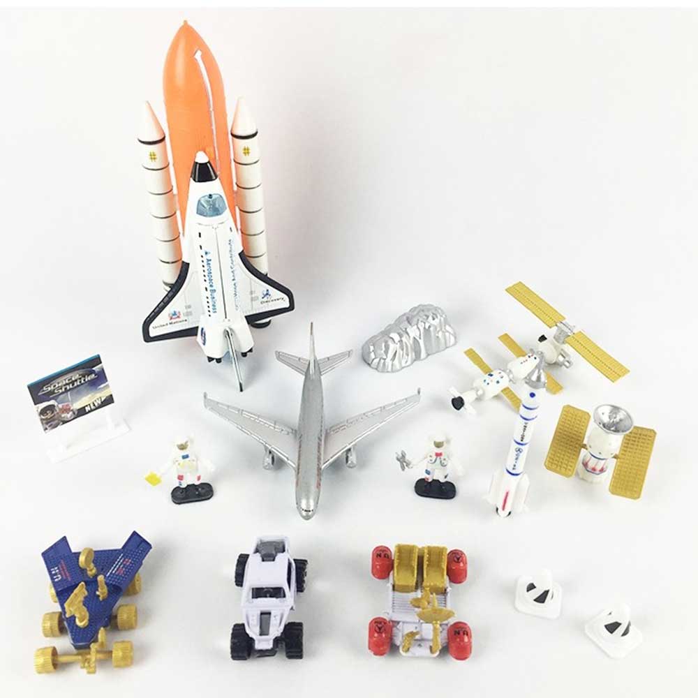 Space Shuttle Playset With Rockets, Satellites, Rovers & Vehicles