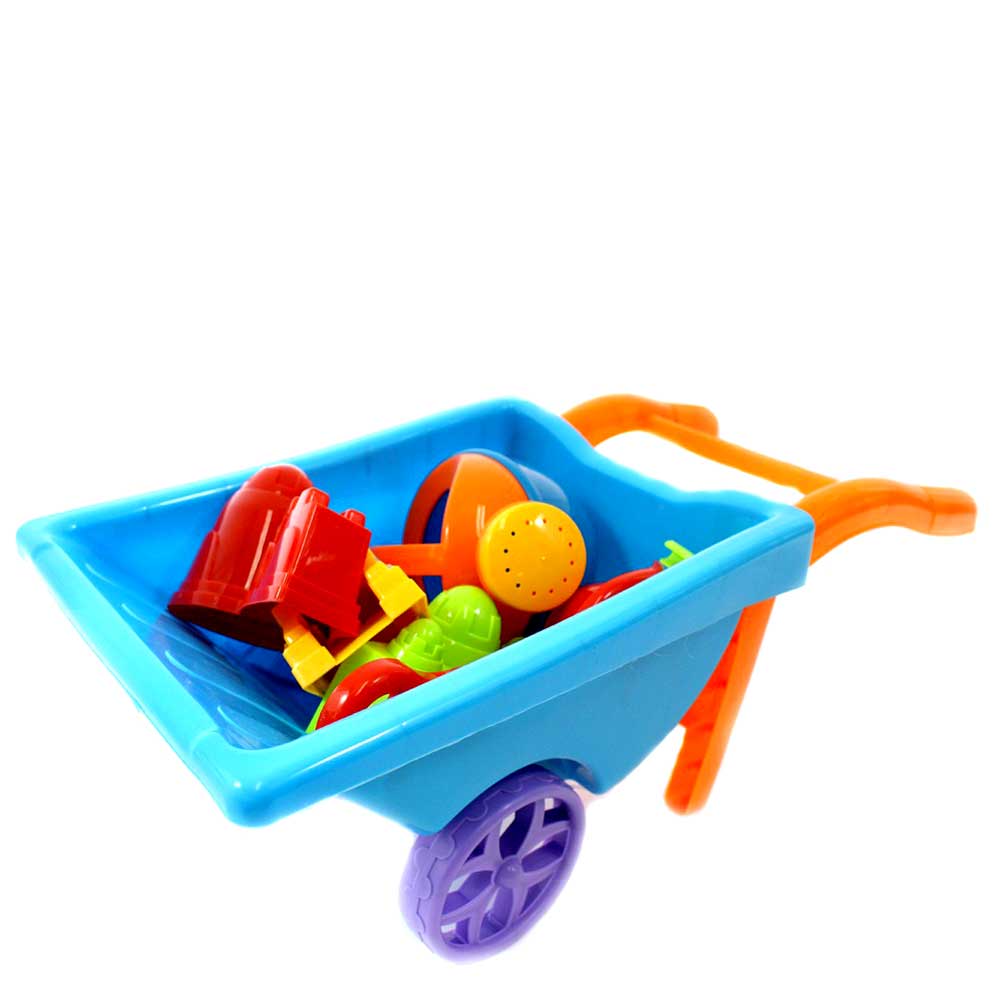 Beach Toy Playset With Wheelbarrow (Colors May Vary)