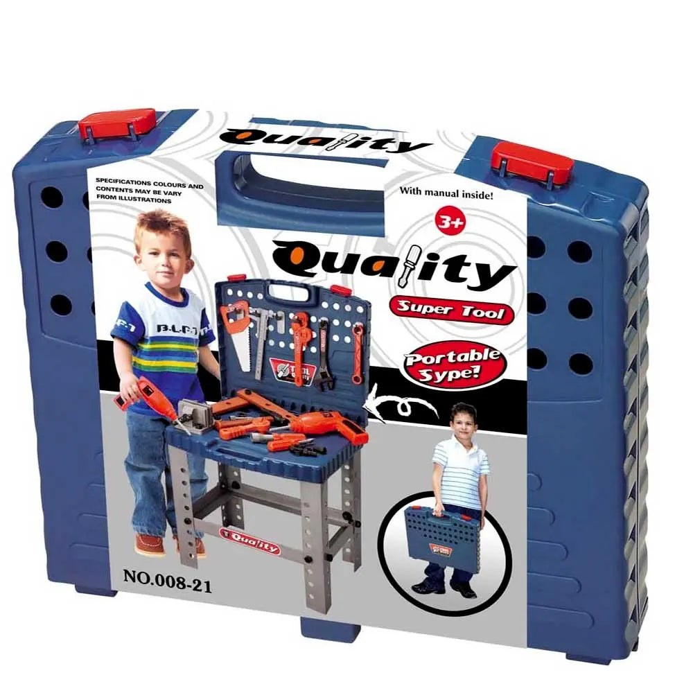 16" Pretend Tool Set Workbench For Kids G8Central