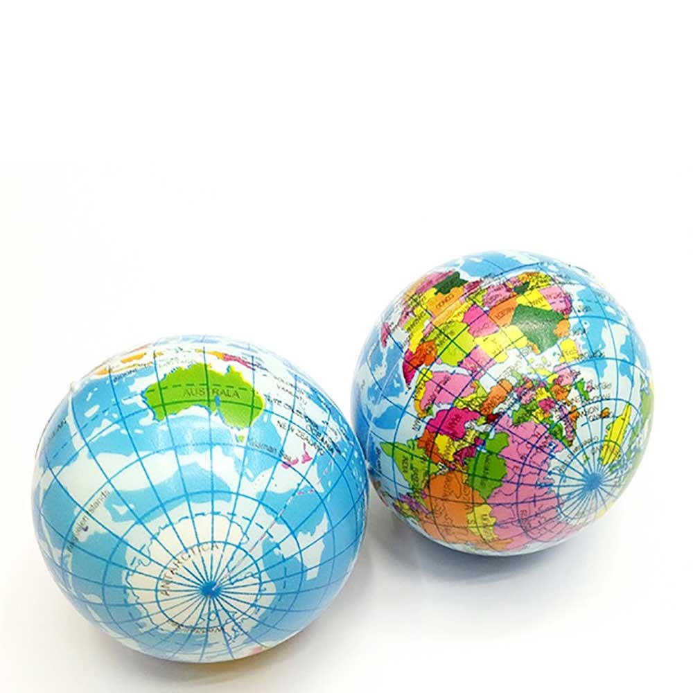 Mini Planet Earth Soft Foam Stress Balls | 24 Balls Per Box