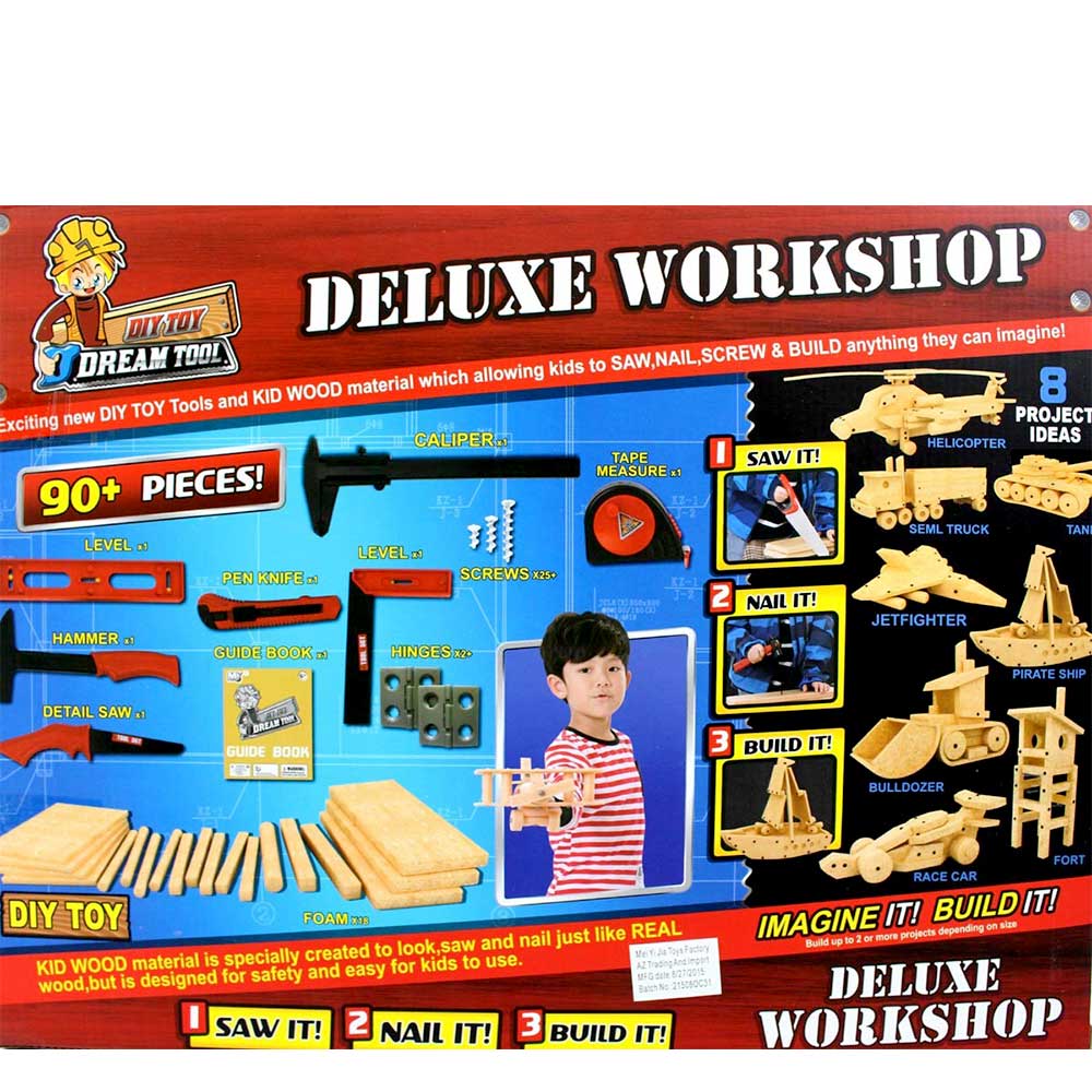 Deluxe Workshop DIY Foam Toy Building Kit For Kids | 90+ Pieces G8Central
