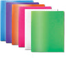 BAZIC Bubble Embossed 2-Pockets Poly Portfolio, Letter Size Assorted Colors Plastic Folder Holder Padfolio for Resume Interview Office Business Legal Document Papers Organizer, 6-Pack.