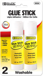 BAZIC 8g/0.28 Oz. Small Glue Stick, White Multi-Purpose Acid Free, Ideal for Photos Paper Kids Art Craft at School Home Office (6/Pack), 1-Pack.