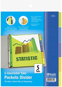 1-Pack / Color Pocket Dividers (5-tabs)