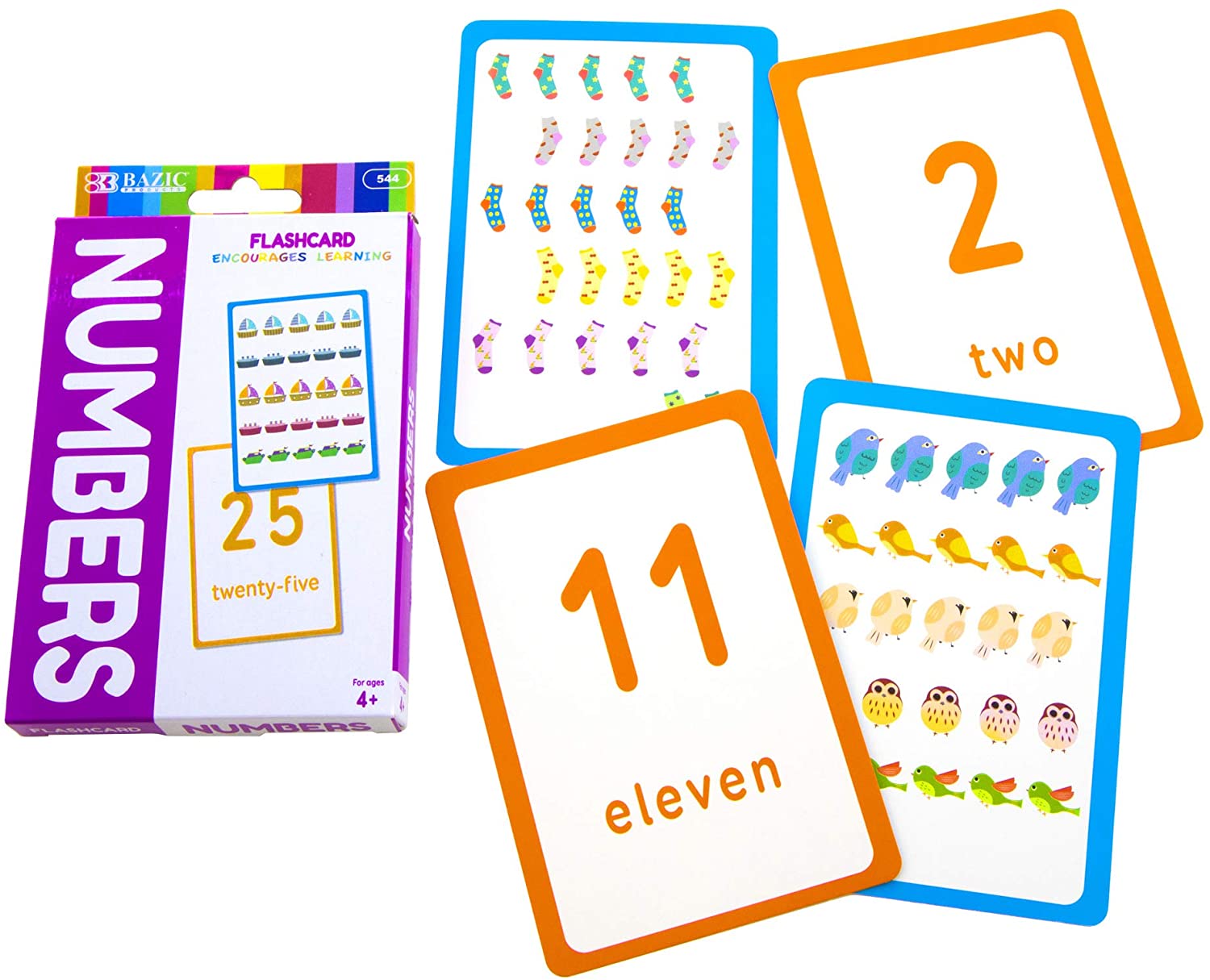 Number Flash Cards For Kids 4+ (36/Pack)